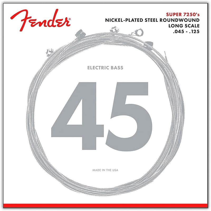 073-7250-456 Fender Electric Bass Guitar Strings (5-STRING) Super 7250's image 1