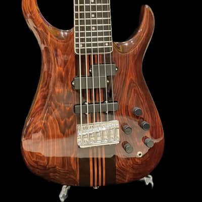 PHRED instruments Panda 6-string Shot Scale Bass 2023 - Transparent brown image 3