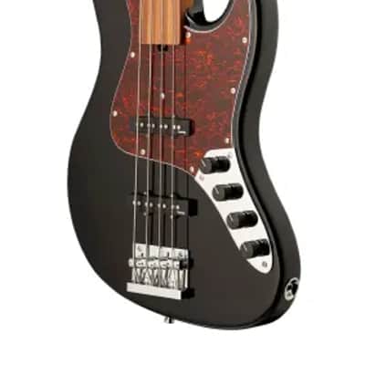 Sadowsky MetroExpress 21-Fret Vintage J/J Bass, Morado Fingerboard, Fretless, 4-String - Solid Black High Polish image 4