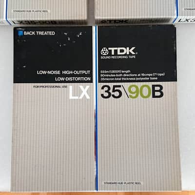 TDK LX 35\90B 7-inch Low -Noise, High-Output, Low-Distortion For Professional Use (set of 3 (three) tapes - original boxes image 4