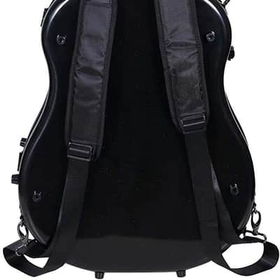 Crossrock Dreadnought Acoustic Guitar Case – Fits 40"/41" Guitars | Fiberglass Shell, Plush Interior, TSA Lock-Black image 2