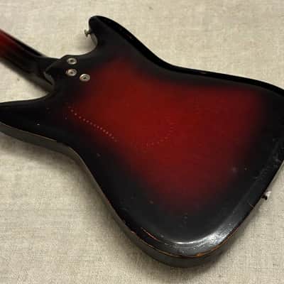 1960’s Kay Vanguard II Single Pickup Garage Rock Guitar “Red Devil” Red Foil Reflector Model USA image 18