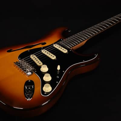 Fender Limited Edition Suona Stratocaster Thinline, Ebony Fingerboard, Violin Burst USED / BAIN image 2