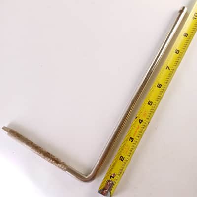 Ludwig 3/8x5.5x10"Cymbal L-Arm Rod Nickel Vintage 50-60s Bass Drum Mount Holder image 1