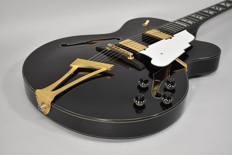 1993 Jim Triggs Round Midnight Archtop Black Finish image 1