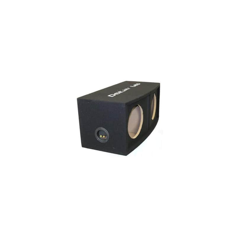 Deejay LED 10" Double Center Port Vented Round Empty Car Bass Speaker Box image 1