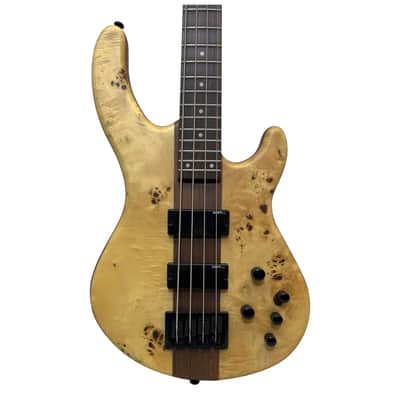 Dean E4SELBRL Edge Select 4-String Burled Poplar Bass - Satin Natural - C-Stock image 1