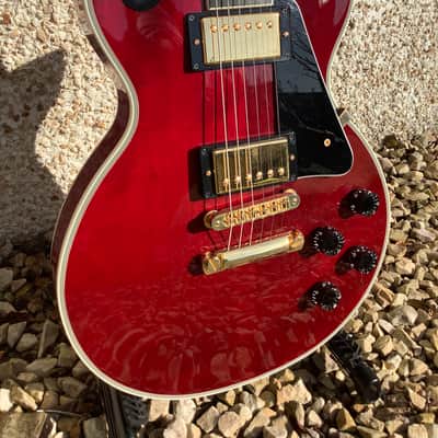 Gibson Custom Shop, Les Paul Custom, Translucent Red, 2000s image 2