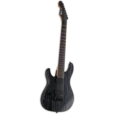 ESP LTD SN-1007HT Baritone Left Handed Electric Guitar, Black Blast image 3