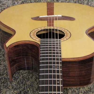 2012 K M Clark Custom A Wedge Cutaway Acoustic COCOBOLO Kevin Michael image 10