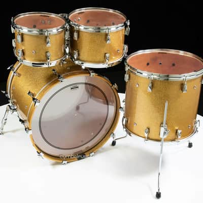 Used Yamaha Absolute Hybrid Maple Shell Packs Gold Champagne Sparkle, Shell Pack Configurations:10/12/16/22 image 3