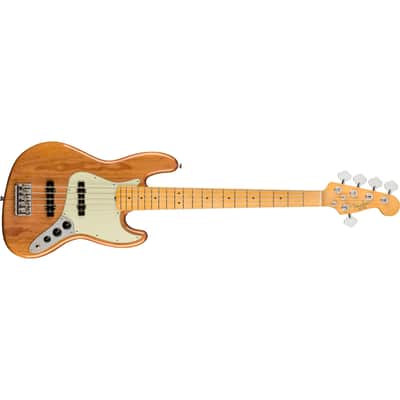 Fender American Professional II Jazz Bass V 5-String Bass - Roasted Pine image 4