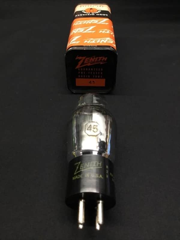 ZENITH NOS NIB # 45 TIN CAN BOX (Sealed) Amplifier VACUUM TUBE Tested 11.8739 image 1