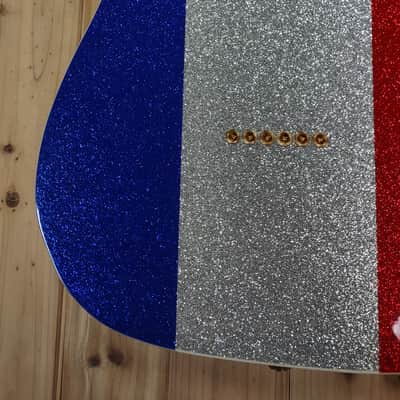 Fender Buck Owens Telecaster®, Maple Fingerboard, Red, Silver and Blue Sparkle image 6