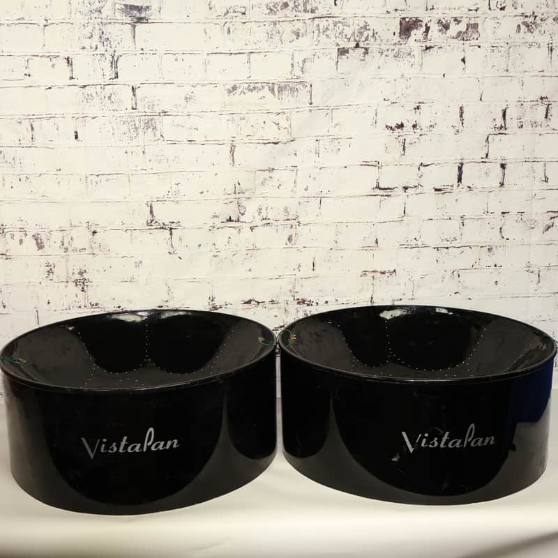 Set of 2 VistaPan Steel Instruments Pan Drums w/ Hi-Gloss Black Finish image 1