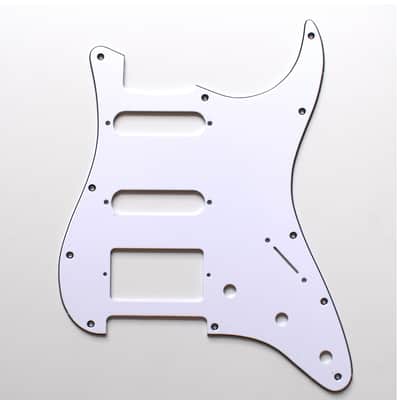 White Stratocaster SSH Pickguard , 3ply 11holes image 1