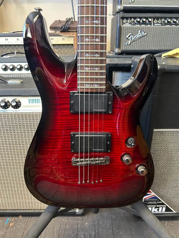 Schecter Demon-6 2018 - Present - Crimson Red Burst image 1