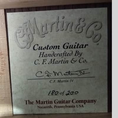 Martin - Custom 12 String - 180 of 200 Made - 2001 - Natural - Signed by C. F. Martin IV image 8