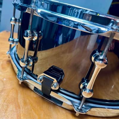Ahead 14" x 6" Snare Drum Black Nickel over Brass w/ Dunnett R4 Throw-off image 3