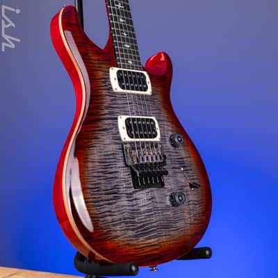 PRS SE Custom 24 Floyd Electric Guitar Charcoal Cherry Burst image 3