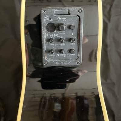 Fender Kingsman Electro-Acoustic Bass Guitar, Jetty Black, Used image 8