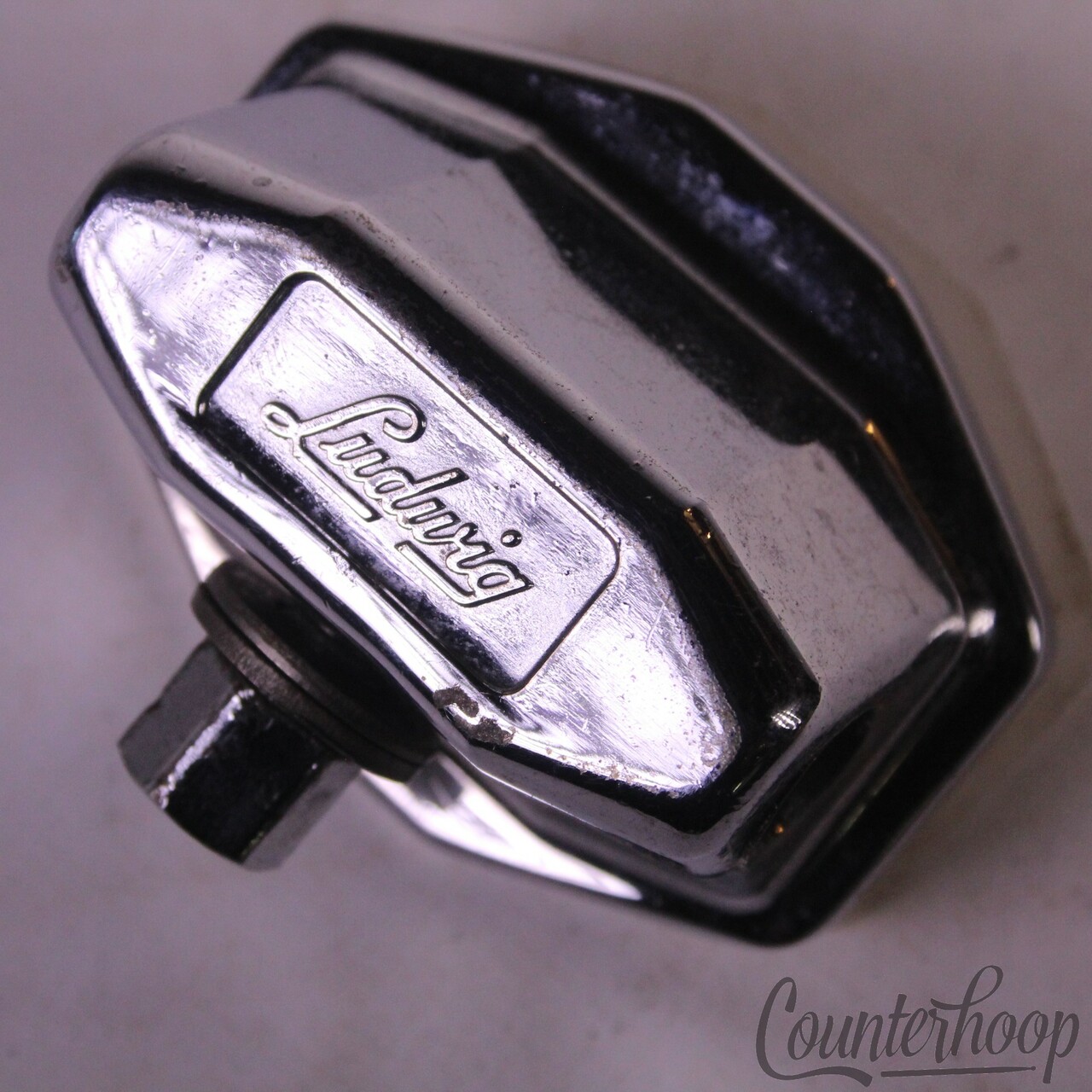 Ludwig Vistalite Floor Tom Leg/L-Arm/Bass Drum Spur Mount Hex-Nut Vintage 70s US — main photograph