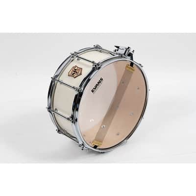 SJC Drums Tour Series Snare Drum Regular 14 x 6.5 in. Antique White image 2