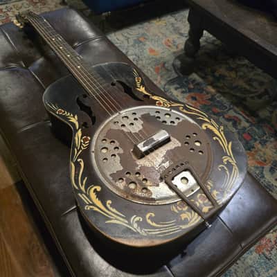 1930s Harmony-Built Del Oro Fauxbro w/ Case image 9