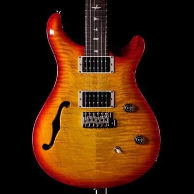 2022 PRS CE 24 Semi-Hollow Electric Guitar - Cherry Wrap Burst w/ Black Neck "Custom Color" image 3
