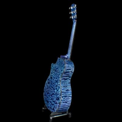 Taylor Custom Shop GA Grand Auditorium Acoustic Electric Guitar 2019 Blue/Purple Over Teal image 20