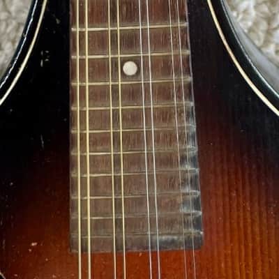 Vintage 1930's Marwin Strad-O-Lin A-Style Archtop Mandolin with gig bag image 7