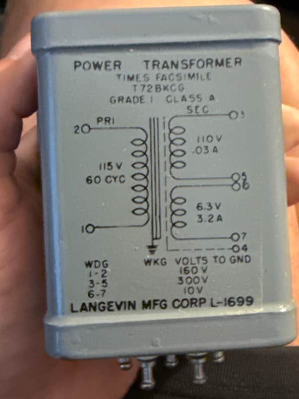 Langevin Power Transformer 1960s - Grey image 1
