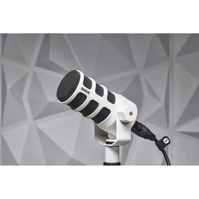 RODE PodMic Broadcast-Grade Dynamic Microphone for Podcast Application - White image 13