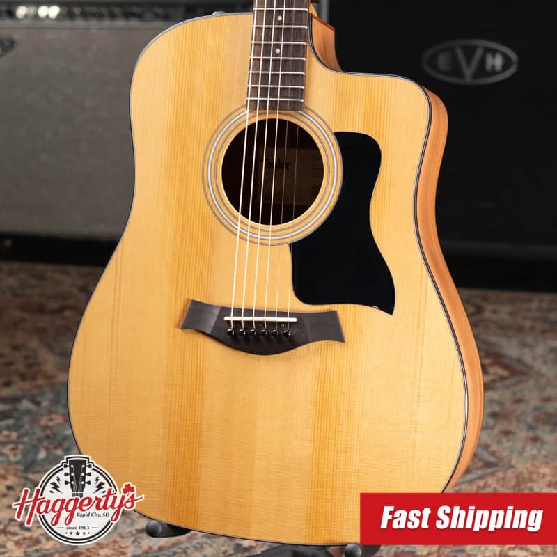 Taylor 110ce Dreadnought Acoustic/Electric Guitar - Solid Torrefield Spruce with Gig Bag image 1