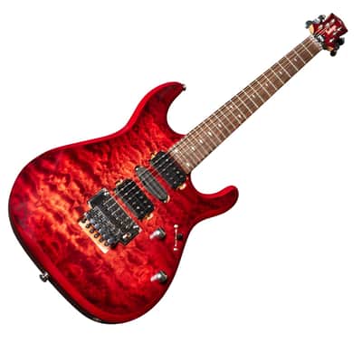 BootLegger Guitar Royal 2024 - Red - Floyd Rose Double Locking - Coil Split image 3