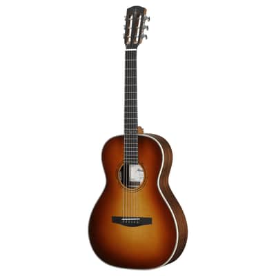 Alvarez LP70e Herringbone Sunset Parlor Guitar (Herringbone) with FlexiCase/Pickup - Sunset image 4