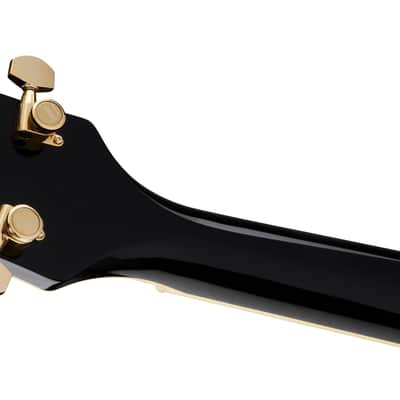 Gretsch Broadkaster LX Center Block with String-Thru Bigsby and Gold Hardware Ebony FB Black with Bag image 6