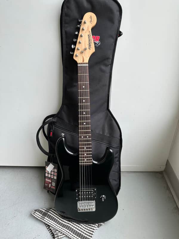 Fender Starcaster Mini Strat Black Mini Stratocaster | Reverb