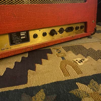 Marshall JMP 1992 Super Bass 2-Channel 100-Watt Guitar / Bass Amp Head 1967 - 1975 - Red image 3