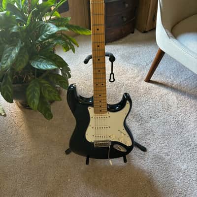 Fender Standard Stratocaster Black Solid Body Electric Guitar 2017 - Gloss Polyester image 2