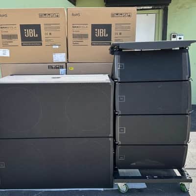 (4)JBL SRX910LA Dual 10" Powered Line Array Loudspeaker W/(2) SRX928S Subs (THS) image 4