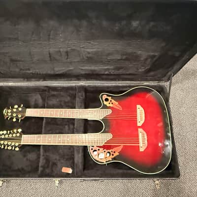 Ovation CSE225 Celebrity Double Neck 2010s Ruby Red Burst image 19