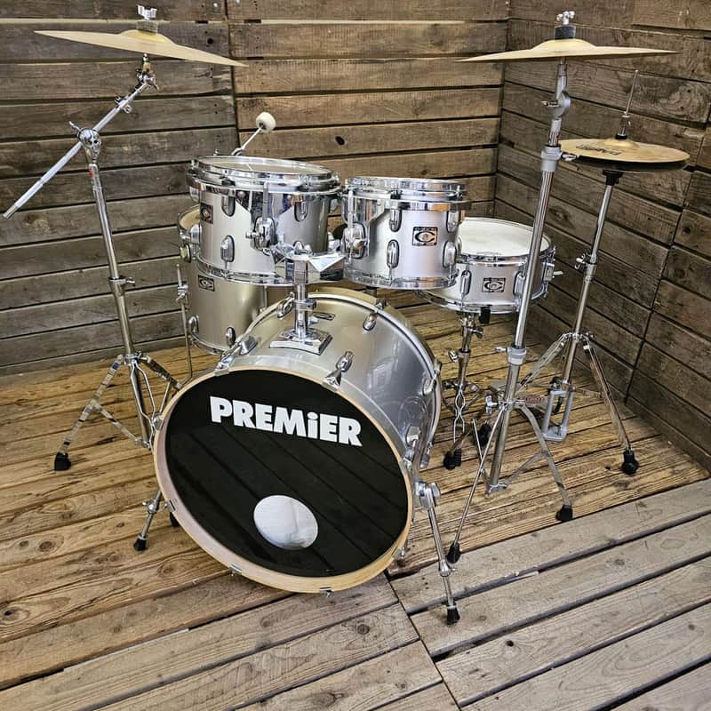 Drum Kit Premier Cabria MK2 Silver Complete USED! RKCAB040626 image 1
