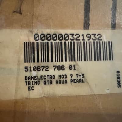 Danelectro Mod 7 (7-String) Early 2000s - Aqua Pearl image 20