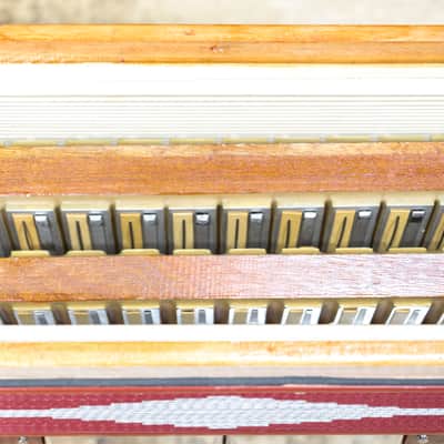 PAM Accordion 120-Bass 41-Key 5-Treble Switch Red Piano Accordion w/Case image 10
