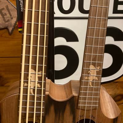 Ortega Double Neck Ukulele Tenor / Bass w/Case image 4