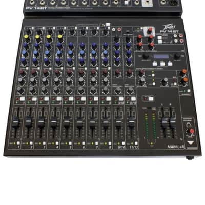 Peavey PV 14 BT 14 Channel Mixer with Bluetooth 2010s - Black image 3
