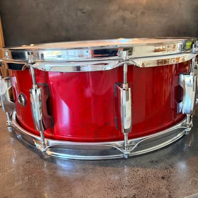 Pearl MBX-5114 Masters studio birch 14x5.5” 1993-1995 - Sequoia red image 8