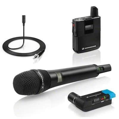 Sennheiser AVX Digital Wireless Microphone System - ME2 Lavalier and AVX42 Handheld Transmitter with MD42 Capsule Combo Set image 1