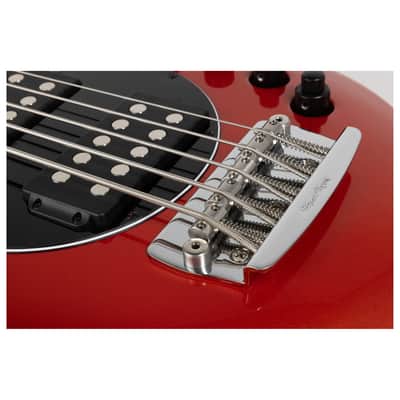 Ernie Ball Music Man Bongo 5HH 5-String Electric Bass, Blood Orange image 8
